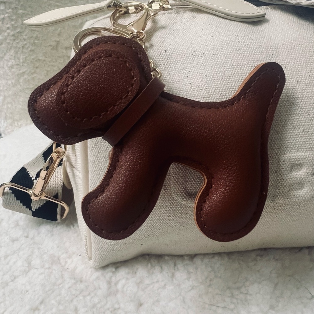 Burberry Upcycled Beauty Canvas to Crossbody Bag with Doggy Charm - Picture 2 of 8